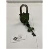 Image 1 : Old Heavy Lock with Key Embossed Camel on Front of Lock