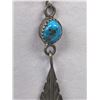 Image 2 : Vintage Turquoise Sterling Silver Feather Earrings Navajo Arizona