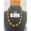 Image 1 : Vintage Amber and Wood Bead Necklace