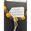 Image 2 : Vintage Amber and Wood Bead Necklace