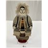Image 1 : Vintage Inuit Seal Skin Hand Crafted Figure 19" Tall