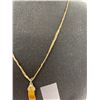 Image 2 : Vintage 10K Gold Braided Chain with Pendant