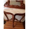 Image 4 : Wall Mirror with Marble Top Hallway Table 74.75"H x 36"W x 17"D