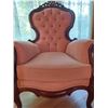 Image 3 : Rose Coloured Mahogany Arm Chair 28"W x 44"H x 24"D Valentino