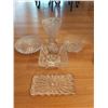 Image 1 : 5 Piece Crystal Items - Vase, Bowls, Trays