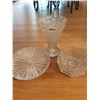 Image 3 : 5 Piece Crystal Items - Vase, Bowls, Trays