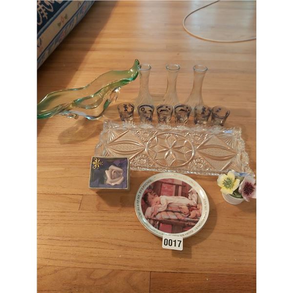 Crystal Platter, Vases, Candy Dish, Home D‚cor