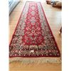 Image 1 : Red Wool Hallway Carpet Runner 9' L x 26.5"W
