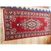 Image 3 : Mexican Rug 54"L x 27"W & Red Wool Rug 48"L 24"W