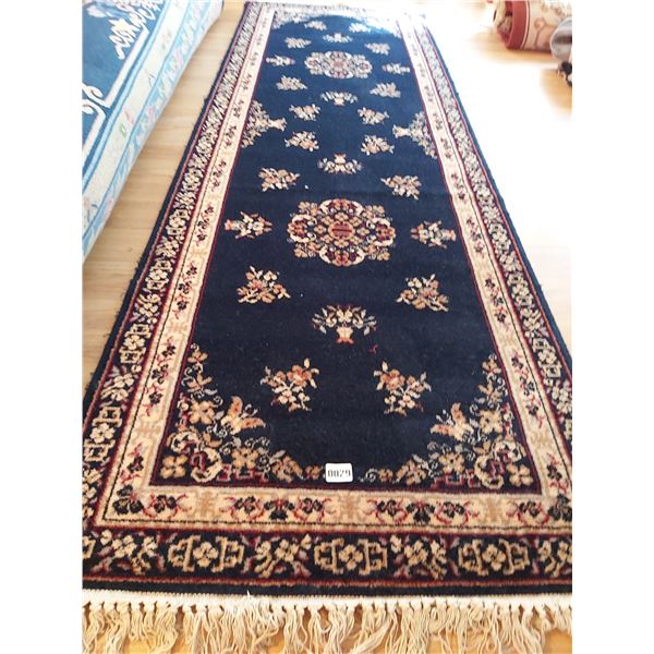 Courtrai Royal Blue Wool Carpet Runner 104"L x 33"W