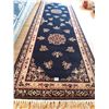 Image 1 : Courtrai Royal Blue Wool Carpet Runner 104"L x 33"W