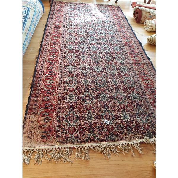 Red & Blue Area Rug 106"L x 51"W