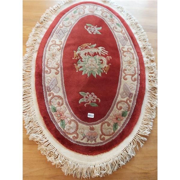 Oval Area Rug 57"L x 39"W