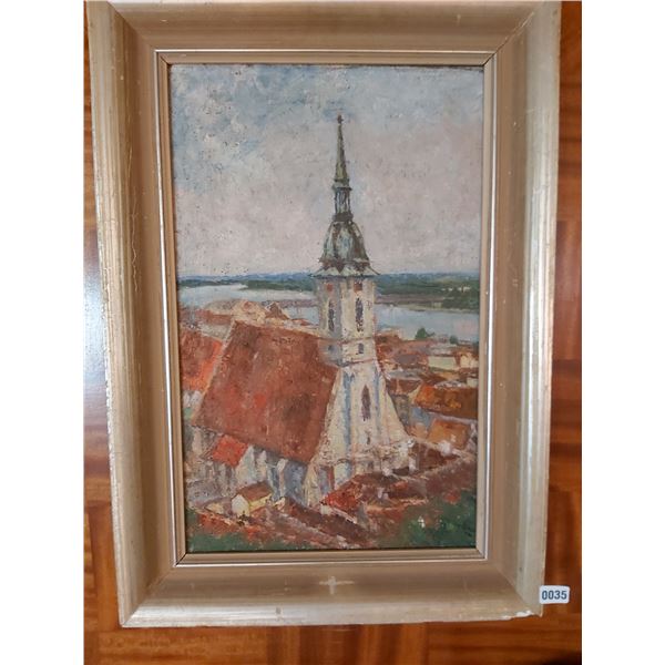 Church Painting - Artist Unknown 22"W x 31.5"H