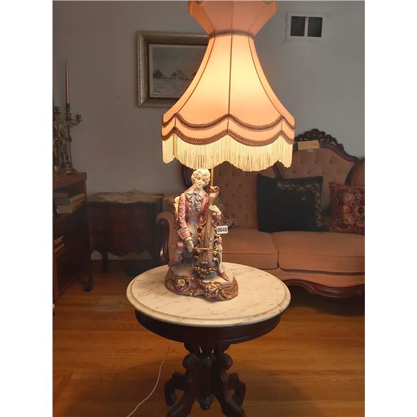 Italian Lamp - Man Playing Cello 11"W x 35.5"H