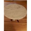 Image 2 : Marble Top Oval Side Table 22"L x 18"W x 23.5"H