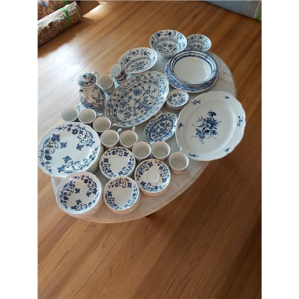 Assorted Blue & White China - approx. 70 pieces