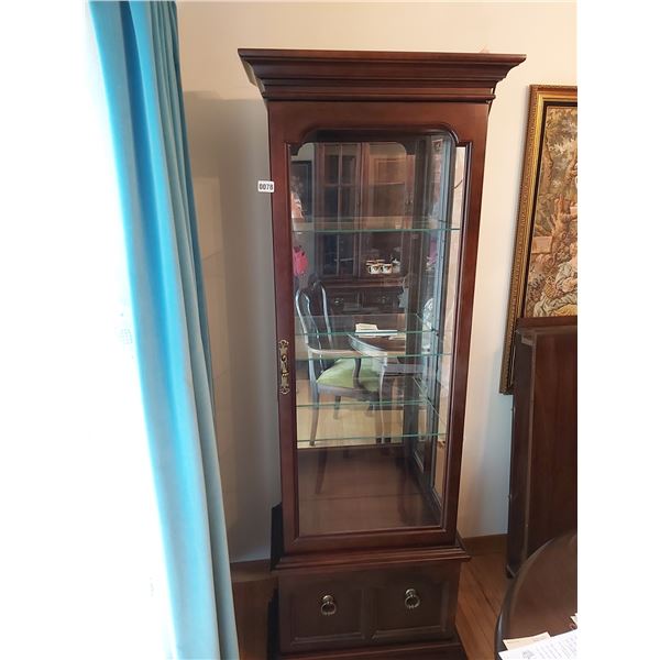Gibbard Honduras Mahogany Curio Cabinet 25.5"W x 72"H x 12.75"D