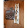 Image 1 : Unframed Tapestry 20"W x 19"H - 3 Unframed Bird Pictures by F. Lansdowne 11"W x 14"h - Farmhouse 7"W