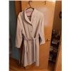 Image 1 : Three Quarter Length Wool Coat with Belt Size 22.5