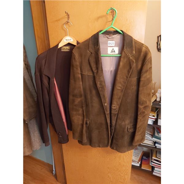 Suede Jacket - Suede and Wool Sweater - Size Unknown