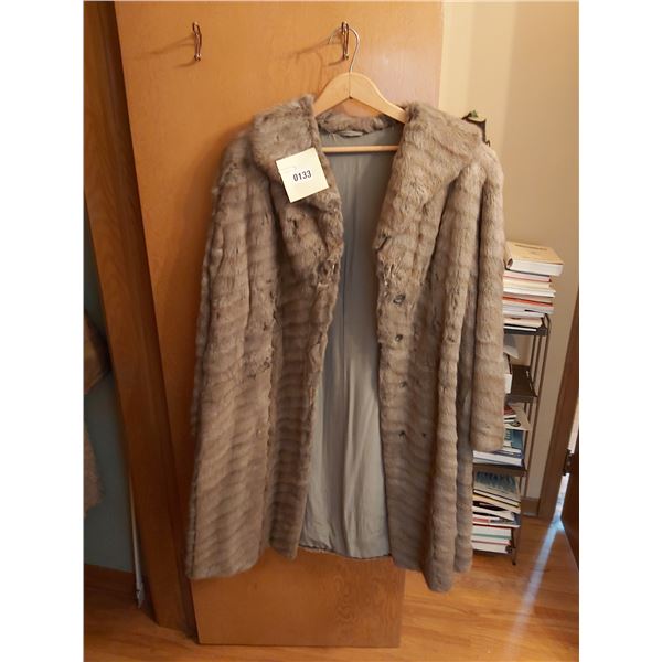 Grey Fur Coat - Womens Size Unknown
