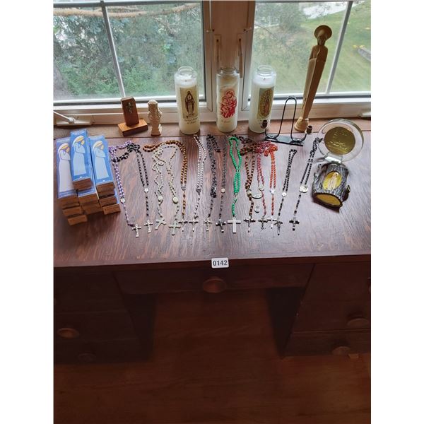 Religious Items - Candles - Rosaries - Statues