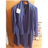 Image 1 : Carriage Court Royal Blue Womens Wool Coat - Size 16-18 with Matching Scarf