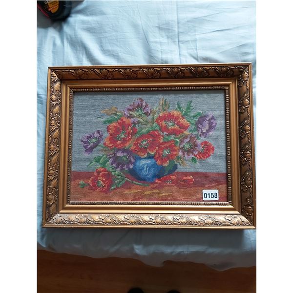 Needlepoint - Floral Bouquet 20"W x 15.75"H