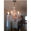 Image 4 : Bohemian Crystal Chandelier (Pink) Hangs 35"