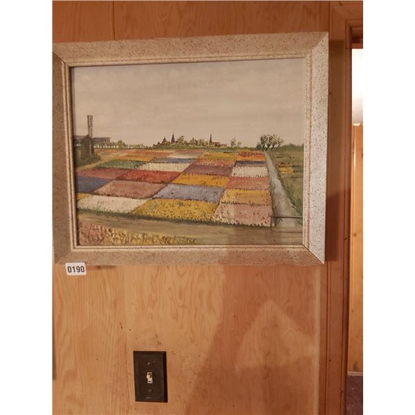 Windmill Painting - Artist Unknown 20"W x 16"H