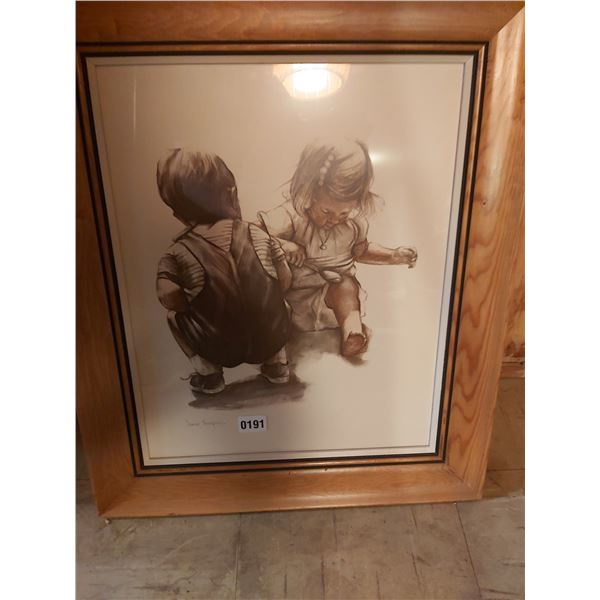 Boy & Girl Picture - Artist Joanne Thompson 21"W x 25"H