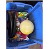 Image 1 : Assorted toys and bin