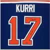 Image 2 : UDA JARI KURRI AUTO INSC OILERS BLUE JERSEY UPPER DECK COA