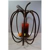 Image 1 : LARGE METAL PUMPKIN,DELICATE LEAF/STEM DESIGN,+