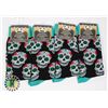 Image 1 : NEW SUGAR SKULL THEME SOCKS GREEN SIZE 10-12