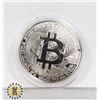 Image 1 : SILVER COLOR BITCOIN NOVELTY COIN IN CAPSULE