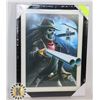 Image 2 : NEW FRAMED GUNSLINGER SKELTON HOLOGRAPHIC PICTURE