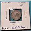 Image 1 : 24) 1873 ROMANIA 50 BANI COIN