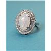 Image 1 : 7) OPAL AND CRYSTAL RING SIZE 8