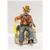 Image 1 : MELODY IN MOTION CERAMIC MUSICAL COWBOY 12" TALL