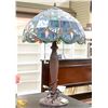 TIFFANY STYLE TABLE LAMP W/ STAINED GLASS