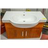 Image 1 : NEW WALL MOUNT CABINET SINK W/ WALL SHELF 32" WIDE