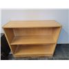 Image 2 : 2 TIER WOOD BOOKSHELF WITH CREDENZA