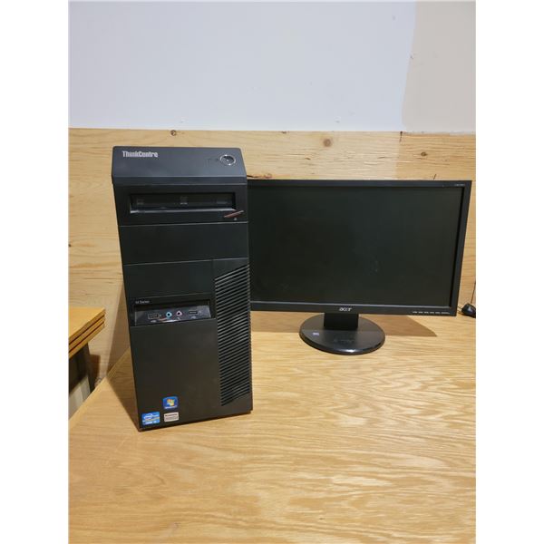 COMPUTER TOWER WITH MONITOR