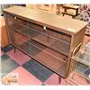Image 1 : VINTAGE DISPLAY CABINET W/GLASS DOORS 12" X 48"