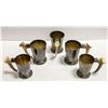 Image 2 : 5 PIECE METAL BEER STEIN COLLECTION WITH