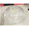 Image 2 : PAIR OF CAKE DISHES W/ LID - ONE IS LEAD CRYSTAL