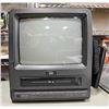 Image 1 : LXI 9" COLOR TV WITH BUILT IN VCR, NO POWER CORD