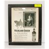 Image 1 : HIGHLAND QUEEN SCOTCH WHISKEY FRAMED ADVERTISEMENT